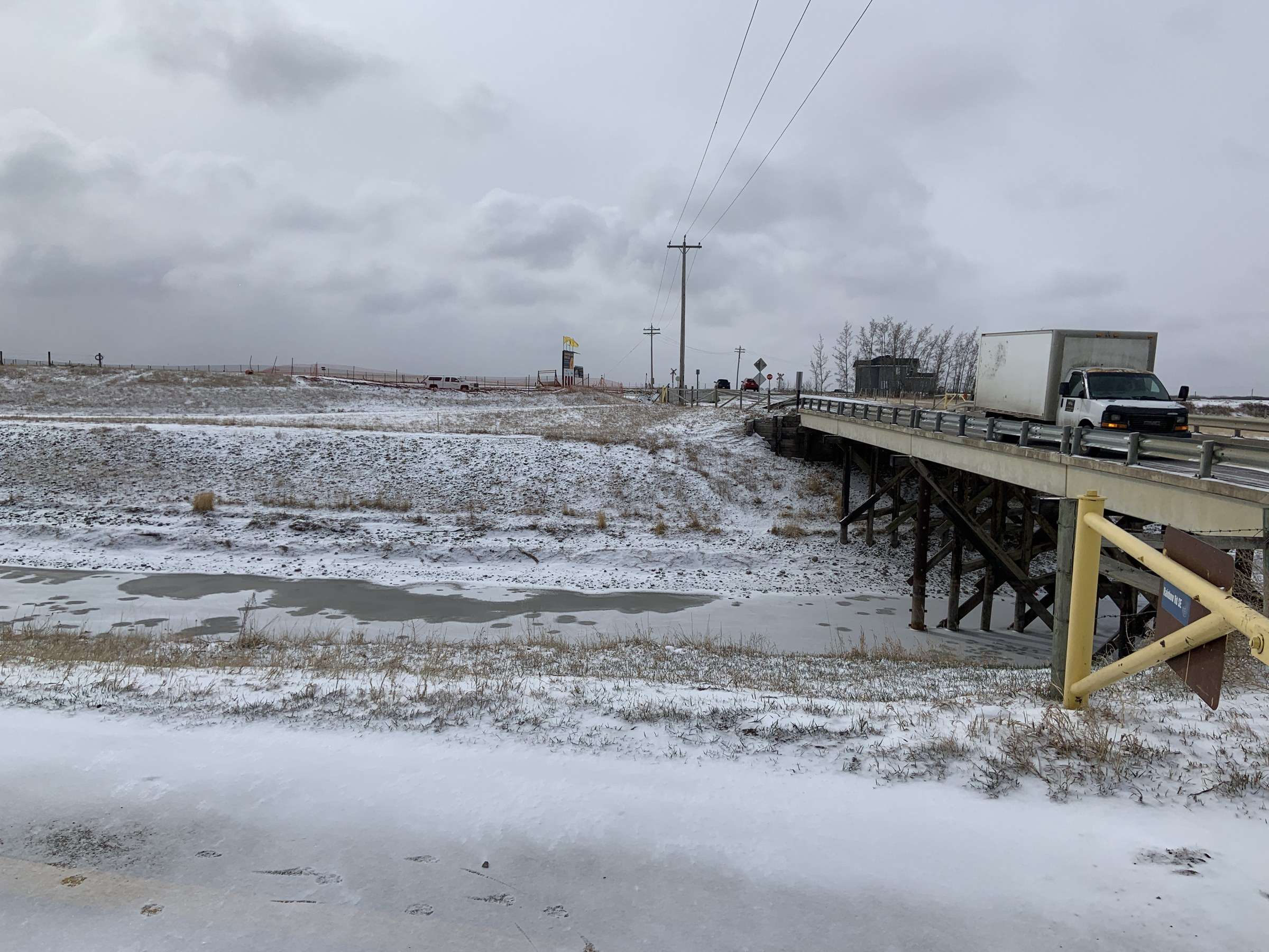 Existing Rainbow Road bridge over the Western Headworks Canal, Chestermere