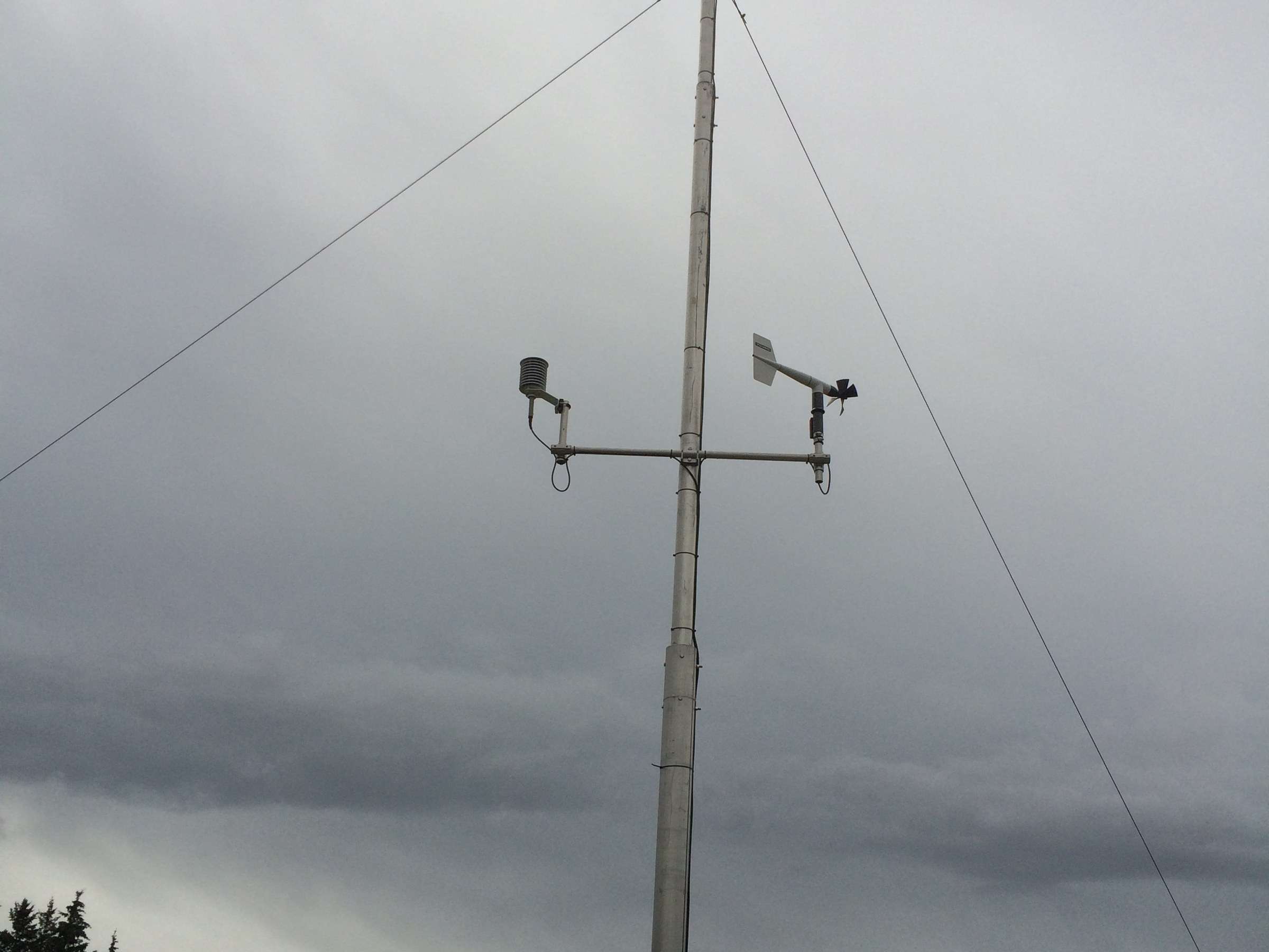 Weather instrument mast at the research station